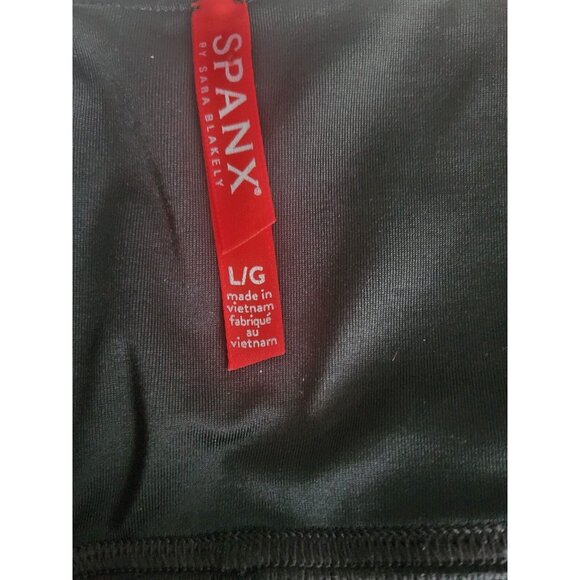 Spanx Faux Leather Legging Black Womens Latge #2437 Pants Stretchy Shiny - Picture 5 of 7